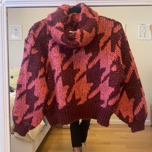 Anthropologie- cropped turtle/cowl neck sweater